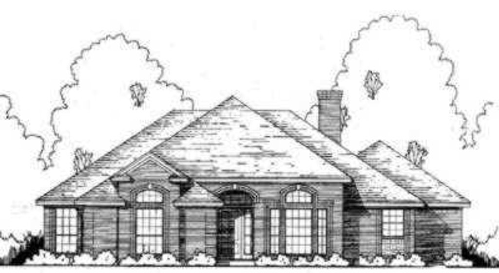 Exterior - Front Elevation 2 for Traditional House Plan #40-311 - 3 bed, 2 bath