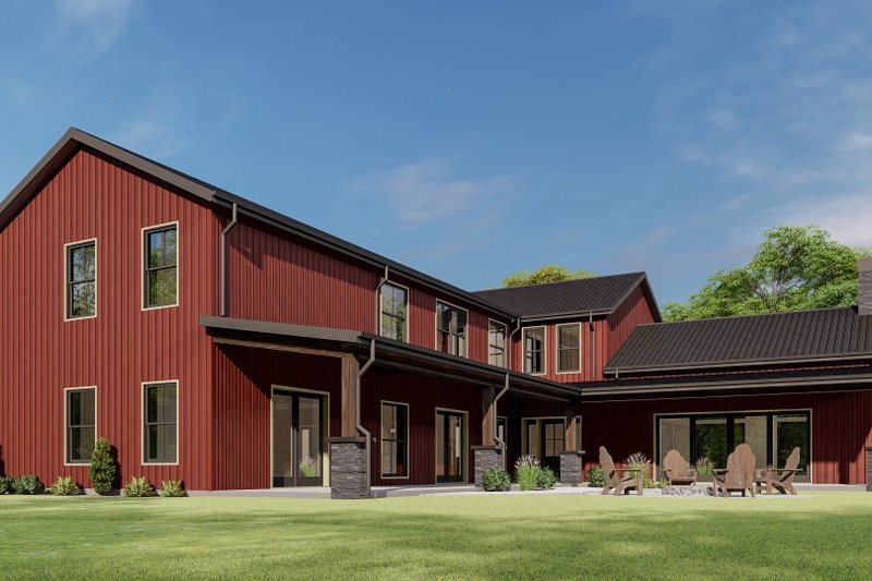 House Plan Design - Exterior - Other Elevation for Barndominium House Plan #1092-45 - 5 bed, 4.5 bath