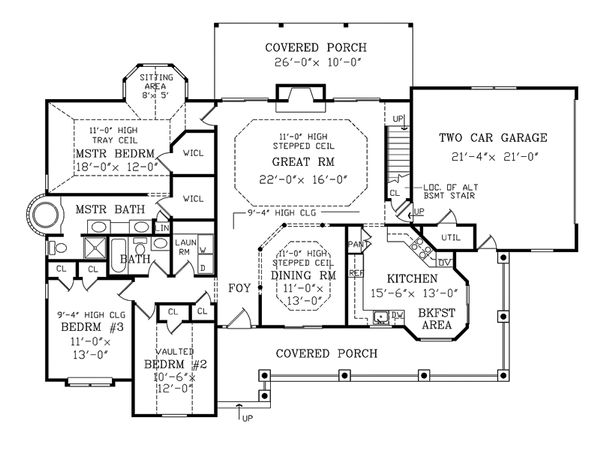 Farmhouse Floor Plan - Main Floor Plan #456-6
