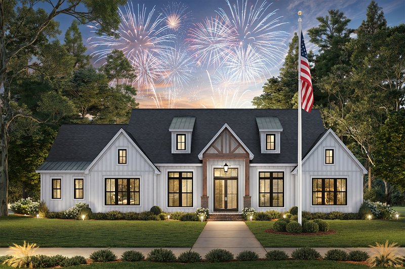 Dream House Plan - Exterior - Front Elevation 6 for Farmhouse House Plan #430-408 - 3 bed, 3.5 bath