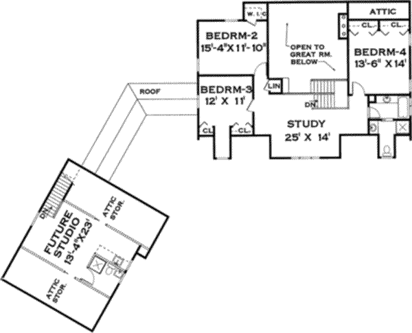Dream House Plan - Farmhouse Floor Plan - Upper Floor Plan #3-220