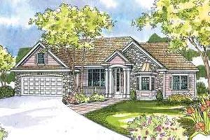 Country Exterior - Front Elevation Plan #124-506