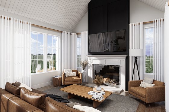 Interior - Family Room for Classical House Plan #23-2864 - 3 bed, 2.5 bath