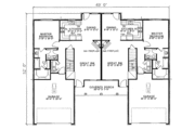 Traditional Style House Plan - 3 Beds 2 Baths 1285 Sq/Ft Plan #17-1050 