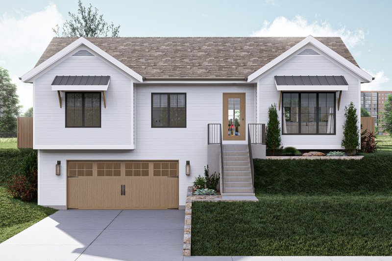 Dream House Plan - Modern Exterior - Front Elevation Plan #455-445