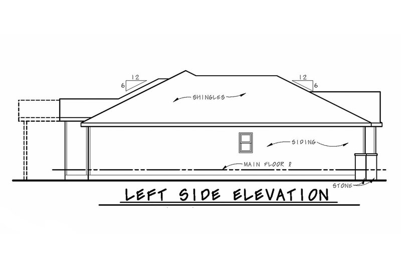 Home Plan - Left Side Elevation