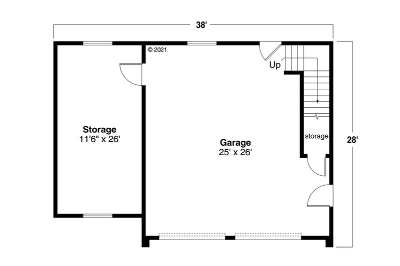 House Blueprint - Floor Plan - Main Floor for Cottage House Plan #124-1245, 0 bath