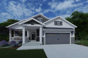 Ranch Exterior - Front Elevation Plan #1069-23