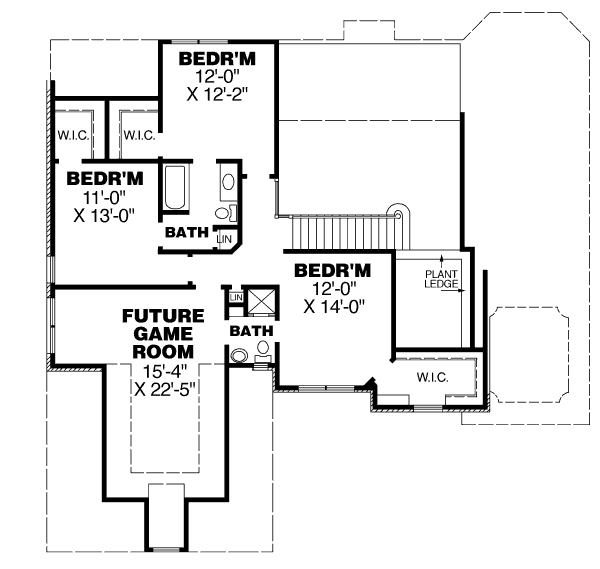 European Floor Plan - Upper Floor Plan #34-225