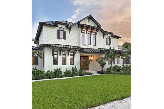 Exterior - Front Elevation 3 for Traditional House Plan #938-149 - 4 bed, 4 bath