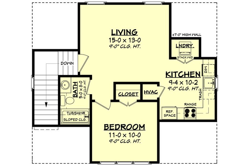 Dream House Plan - Floor Plan - Upper Floor for Farmhouse House Plan #430-293 - 1 bed, 1 bath