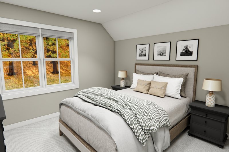 House Blueprint - Interior - Bedroom for Bungalow House Plan #51-1405 - 3 bed, 2 bath