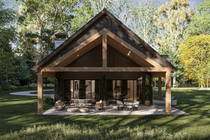 Exterior - Outdoor Living for Barndominium House Plan #455-686 - 1 bed, 1.5 bath