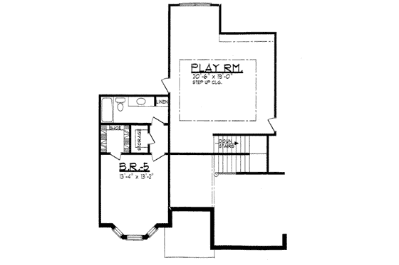 Floor Plan - Main Floor for European House Plan #62-134 - 5 bed, 4 bath