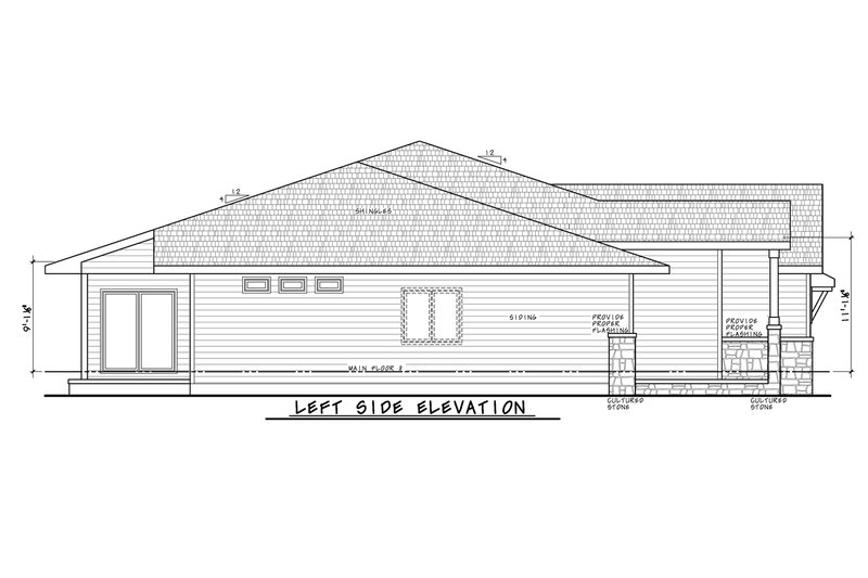 Architectural House Design - Exterior - Other Elevation for Ranch House Plan #20-2508 - 2 bed, 3 bath
