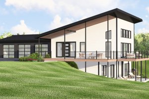 House Blueprint - Contemporary Exterior - Front Elevation Plan #1064-448