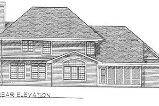 Exterior - Rear Elevation for Modern House Plan #70-439 - 4 bed, 2.5 bath