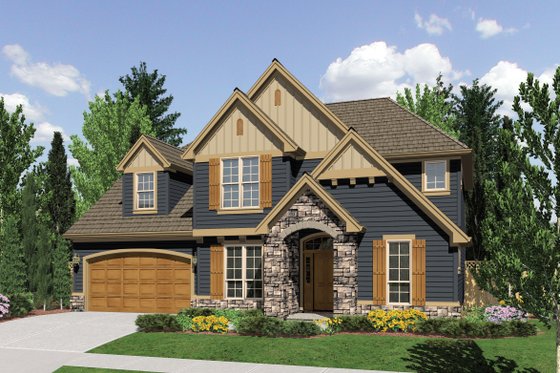 Front View - 2600 square foot Traditional Home