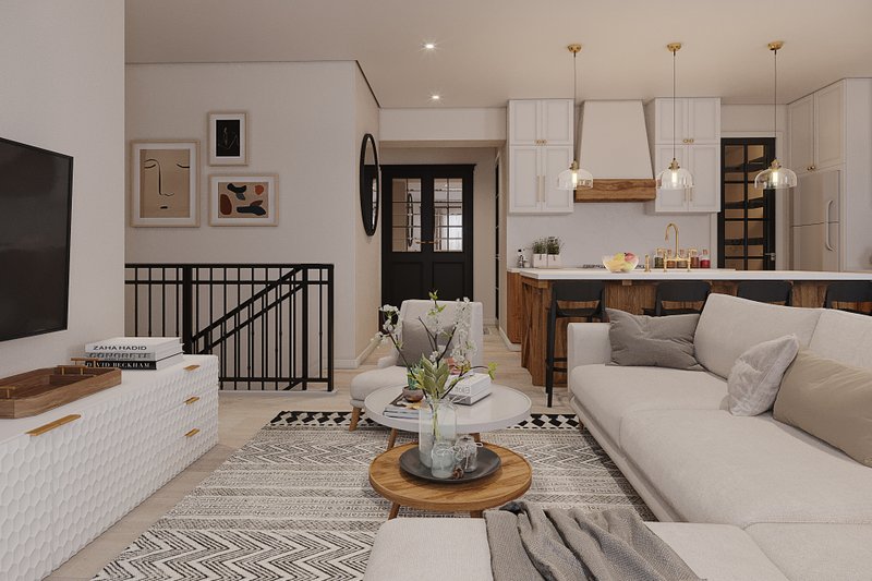 House Plan Design - Interior - Family Room 1 for Farmhouse House Plan #23-2759 - 3 bed, 1 bath