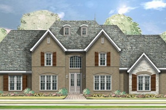 Exterior - Front Elevation for European House Plan #424-263 - 4 bed, 3 bath