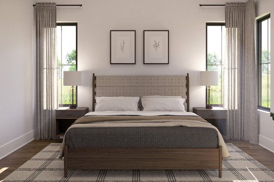 Interior - Master Bedroom 1 for Barndominium House Plan #455-459 - 2 bed, 2 bath