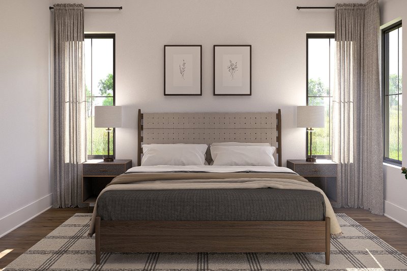 Home Plan - Interior - Master Bedroom 1 for Barndominium House Plan #455-459 - 2 bed, 2 bath