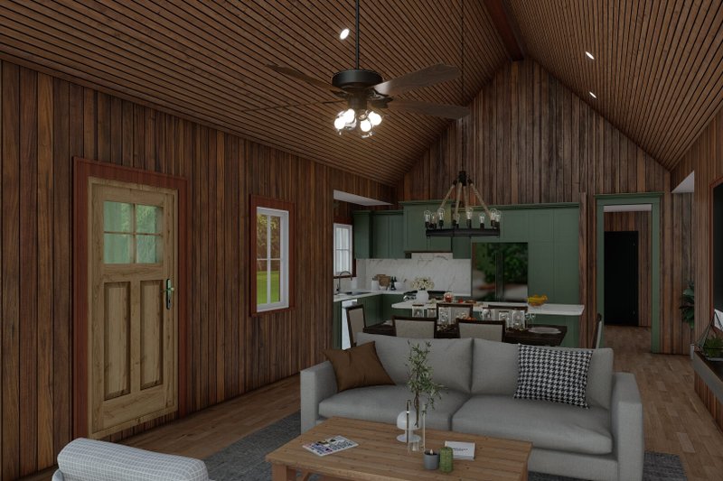 Home Plan - Interior - Family Room 2 for Craftsman House Plan #923-73 - 3 bed, 3.5 bath
