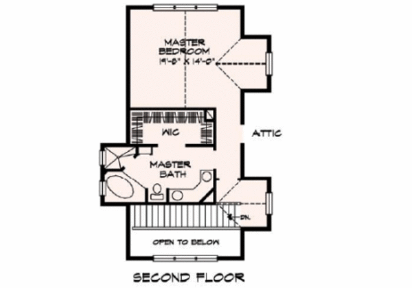 Cottage Floor Plan - Upper Floor Plan #140-130