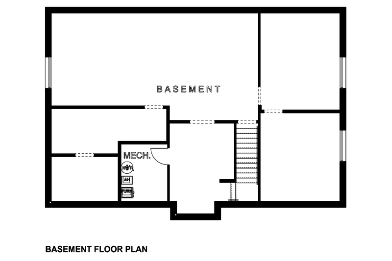 House Design - Floor Plan - Lower Floor for Country House Plan #126-289 - 3 bed, 3.5 bath