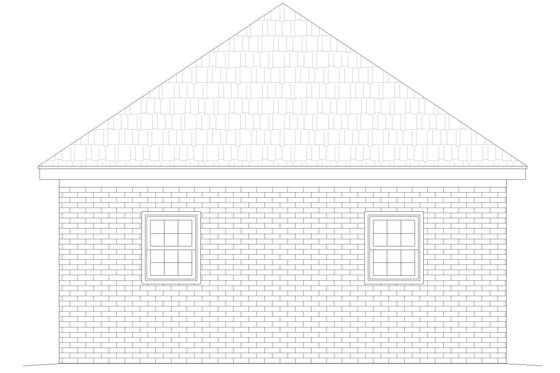 Exterior - Rear Elevation for Traditional House Plan #932-493, 0 bath