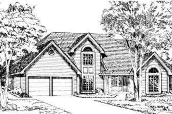 Exterior - Front Elevation for Traditional House Plan #312-355 - 3 bed, 2.5 bath