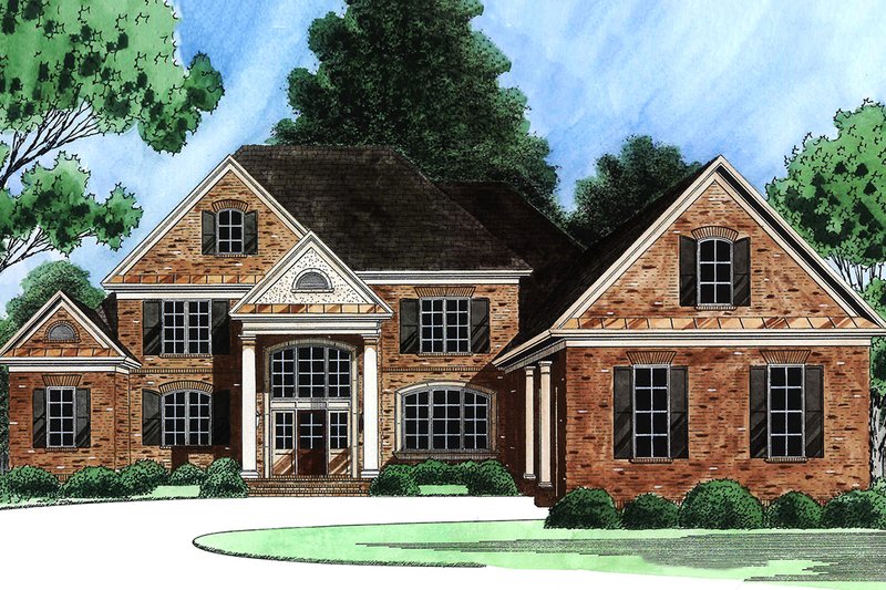 Dream House Plan - Exterior - Front Elevation 4 for Traditional House Plan #1054-24 - 4 bed, 3.5 bath