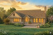 Traditional Style House Plan - 3 Beds 2 Baths 1890 Sq/Ft Plan #80-115 Exterior 