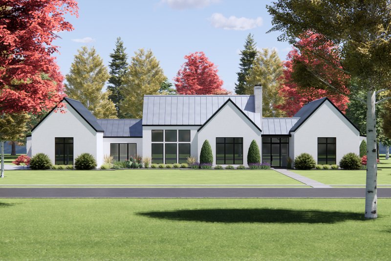 House Blueprint - Modern Exterior - Front Elevation Plan #1096-72