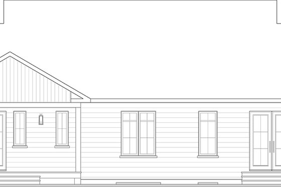 Exterior - Rear Elevation for Modern House Plan #23-2394 - 3 bed, 2 bath