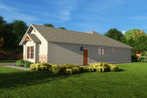 Exterior - Other Elevation 1 for Country House Plan #126-128 - 3 bed, 2 bath