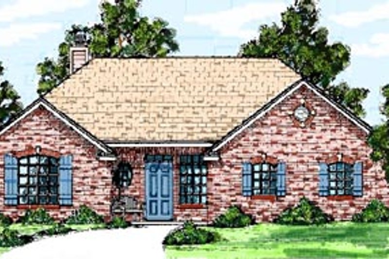 Architectural House Design - Traditional Exterior - Front Elevation Plan #52-106