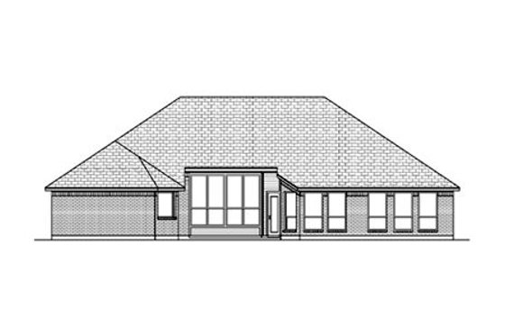 Exterior - Rear Elevation for European House Plan #84-486 - 4 bed, 3 bath