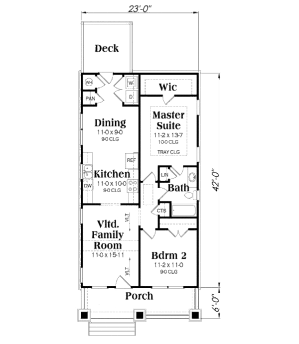 House Plan Design - Bungalow Floor Plan - Main Floor Plan #419-228