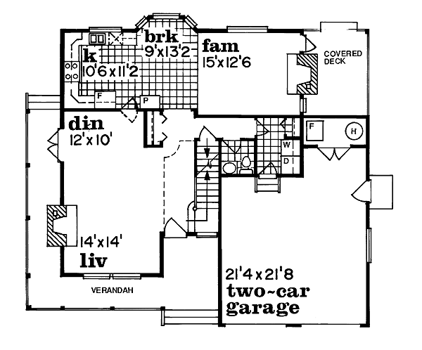 Traditional Floor Plan - Main Floor Plan #47-261