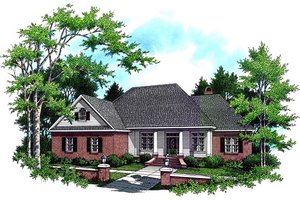 Southern Exterior - Front Elevation Plan #21-106