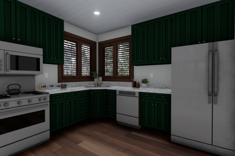 Home Plan - Interior - Kitchen for Cabin House Plan #1060-24 - 3 bed, 2.5 bath