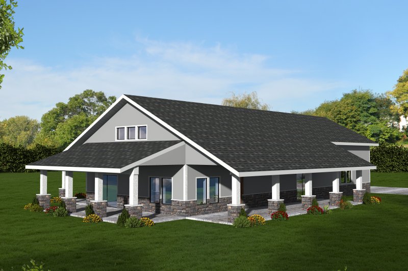 Architectural House Design - Ranch Exterior - Front Elevation Plan #117-930