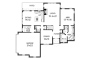 European Style House Plan - 3 Beds 2.5 Baths 2209 Sq/Ft Plan #15-235 