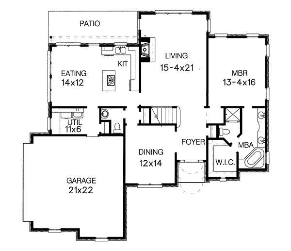 European Floor Plan - Main Floor Plan #15-235