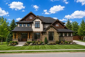 Exterior - Front Elevation for Craftsman House Plan #20-2152 - 4 bed, 2.5 bath