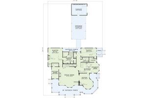 Floor Plan - Main Floor for Southern House Plan #17-2042 - 3 bed, 3 bath