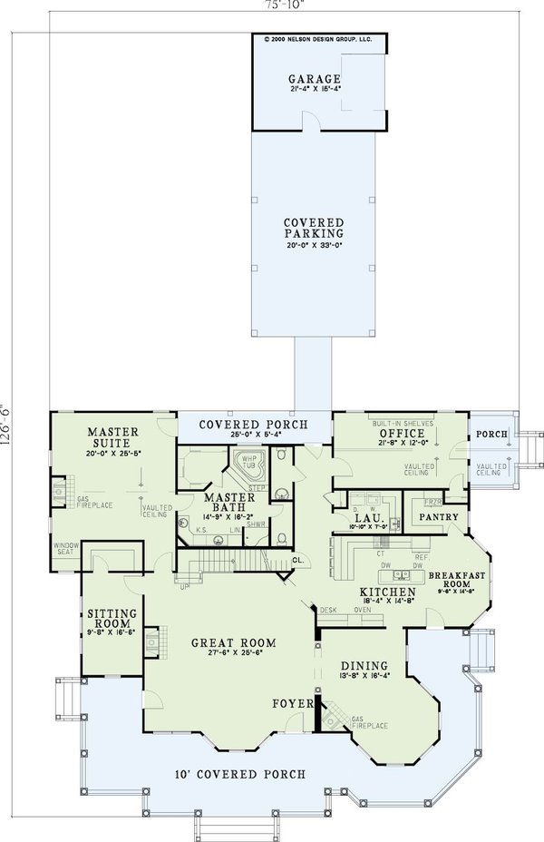 Southern Floor Plan - Main Floor Plan #17-2042