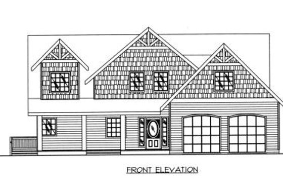 Exterior - Other Elevation for Bungalow House Plan #117-546 - 3 bed, 2.5 bath