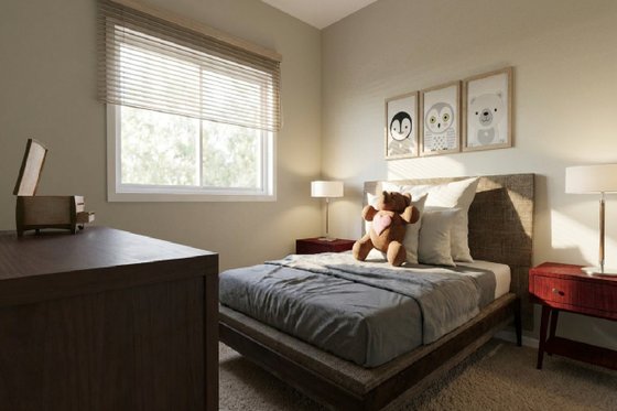 Interior - Bedroom 1 for Farmhouse House Plan #126-265 - 3 bed, 2 bath